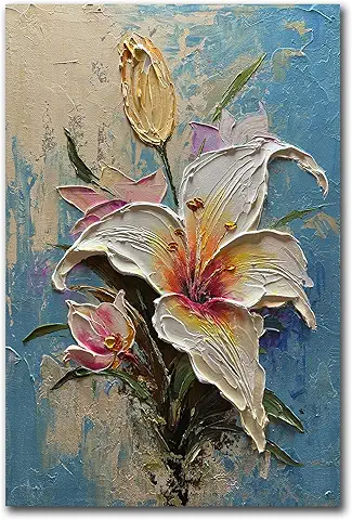 Textured Floral Oil Painting