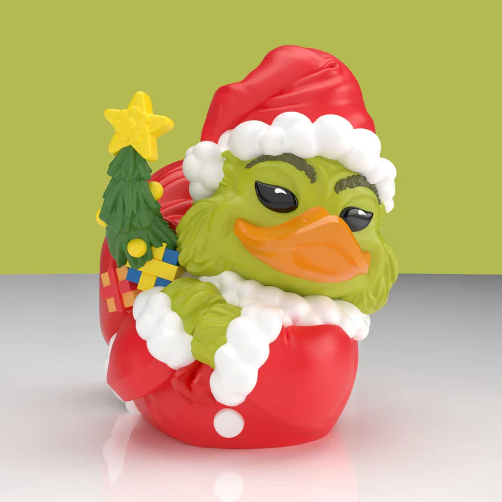 Grinch Duck Santa Figurine