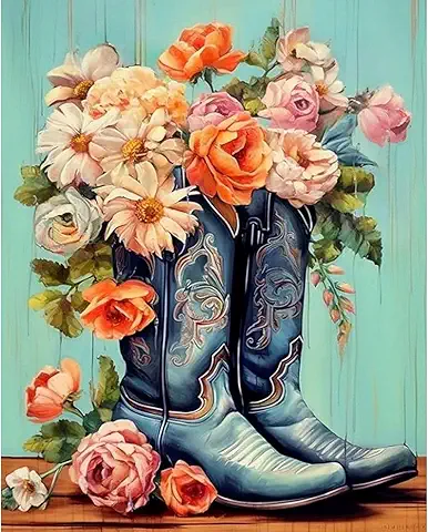 Elegant Blue Cowboy Boots