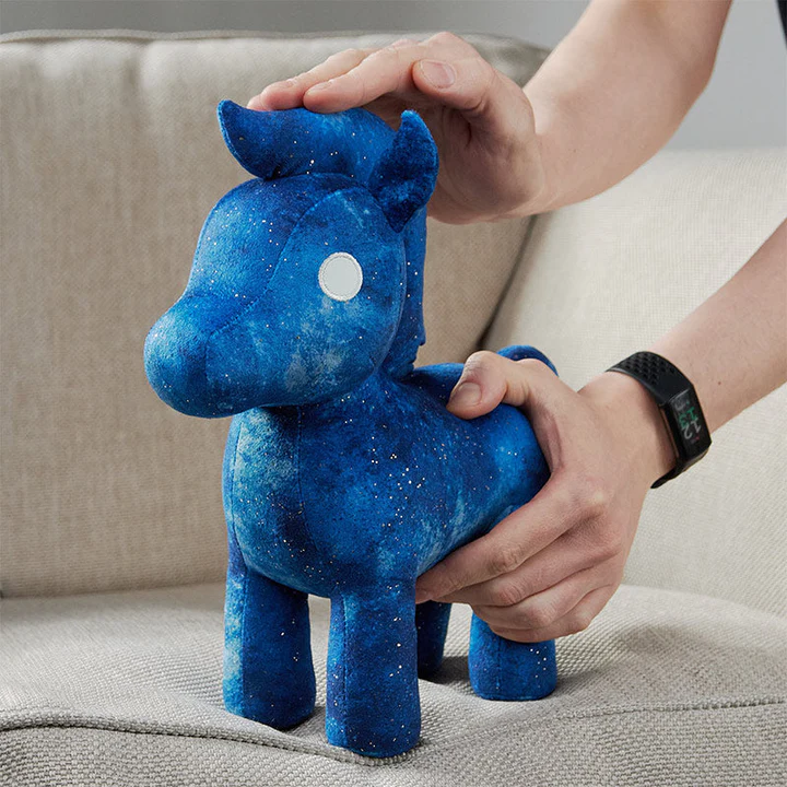 Blue Galaxy Plush Horse