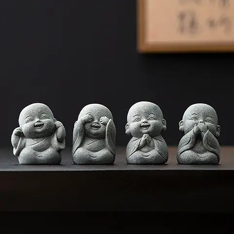 Miniature Zen Buddha Statues Set