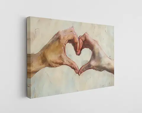 Heart Hands Canvas Art