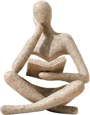 Modern Thinker Reading Sculpture