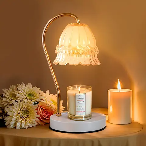 Vintage Glass Lampshade Table Lamp