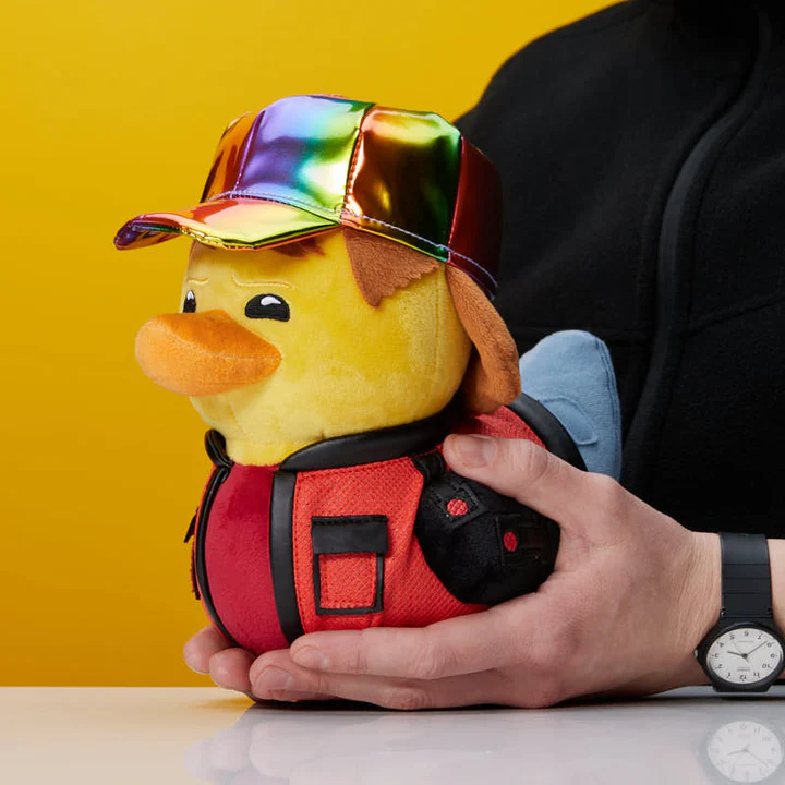 Plush Duck Toy with Colorful Cap
