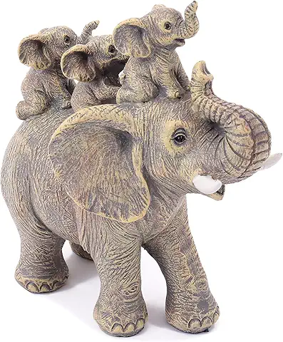 Elephant Family Decorative Figurine