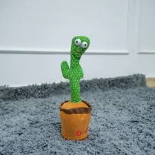 Dancing Cactus Toy – Interactive Plush Toy with Lights & Music for Kids
