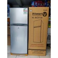 Silver Volsmart 138litres double door refrigerator 