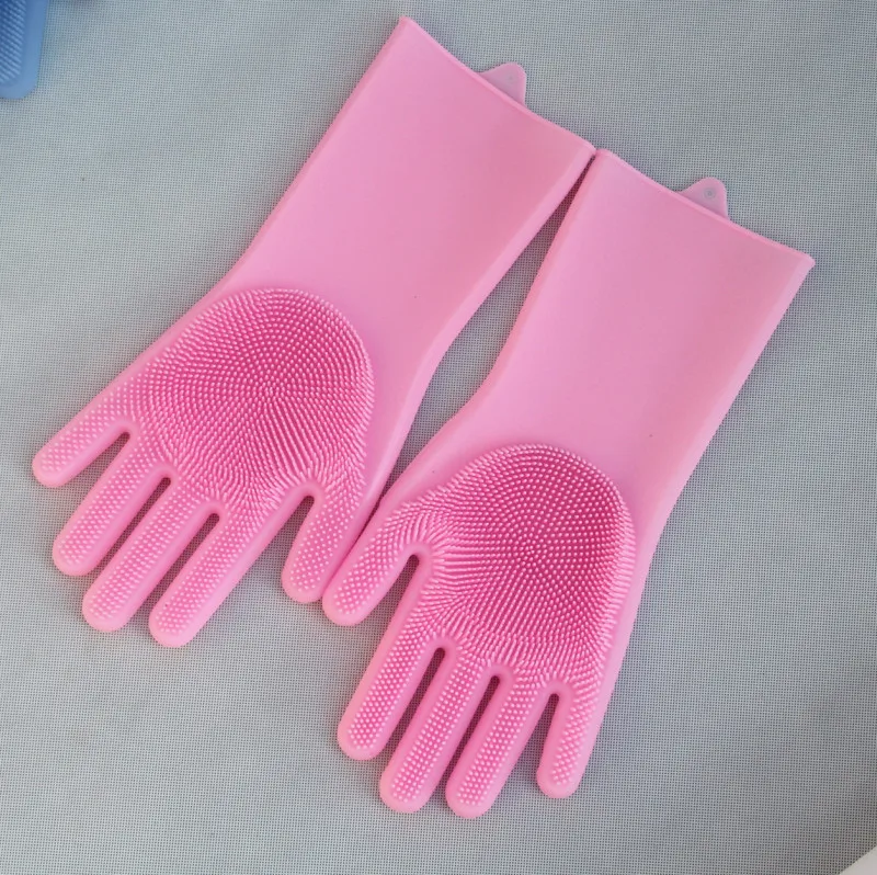 Silicon Dishwashing Kitchen Gloves