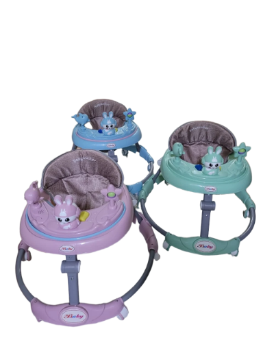 Baby Walker with Activity Tray – Pink, Blue, Green | Adjustable & Foldable Baby Walker for 6-18 Months