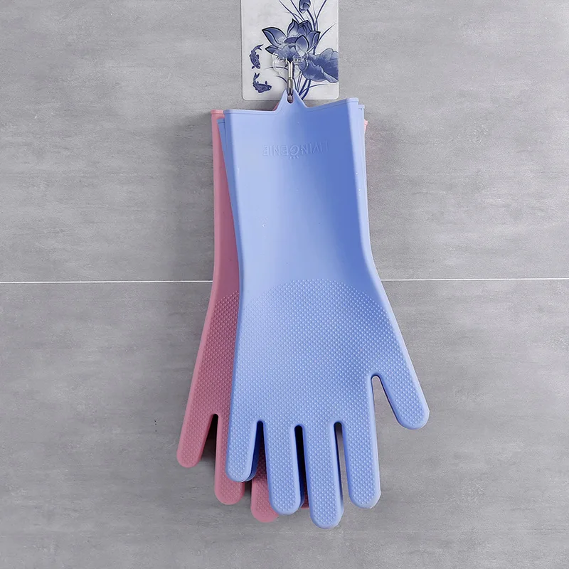 Silicon Dishwashing Kitchen Gloves