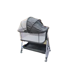 Portable Baby Bassinet with Mesh Canopy – Adjustable, Foldable, and Safe Sleep Solution for Newborns