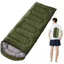 Portable Sleeping Bag Compact, Warm Green Camping Sleeping Bag for Hiking, Travel & Outdoor Adventures