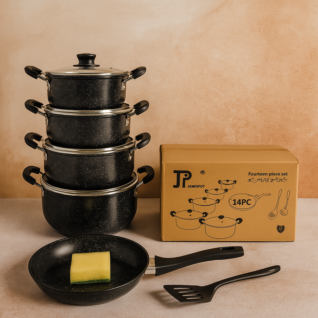 JP Cookware 14/10 -Piece Non-Stick Set