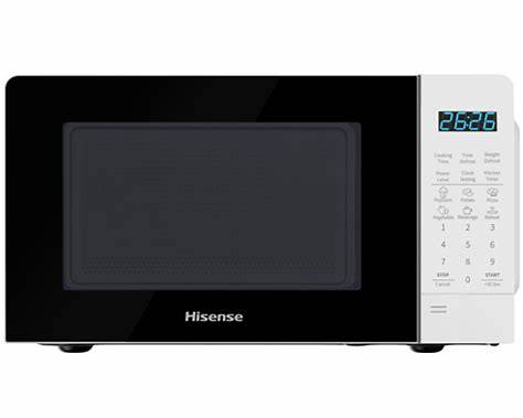Hisense 20 L White Digital Microwave Oven – 700W, 11 Power Levels, Digital Timer & Defrost by Weight