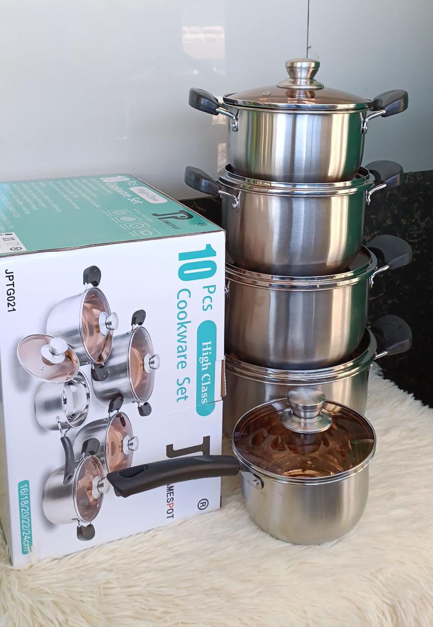 10-Piece Stainless Steel Cookware Set