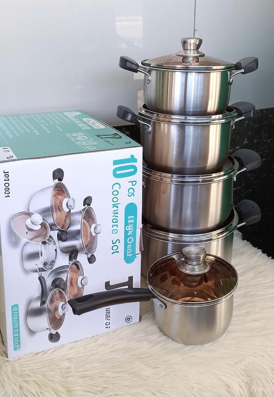 10-Piece Stainless Steel Cookware Set