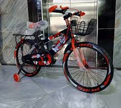 20” Crossroad Kids Bicycle – Red & Black with Front Basket, Training Wheels, and Sports Design