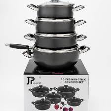 JPamespot 10 Pcs Non-Stick Concord Cookware Set