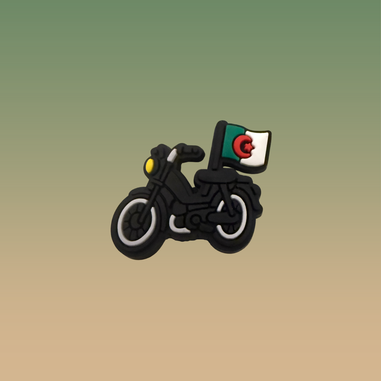  🏍️🇩🇿  Charms Moto Algérienne – Charme Patriotique pour Crocs