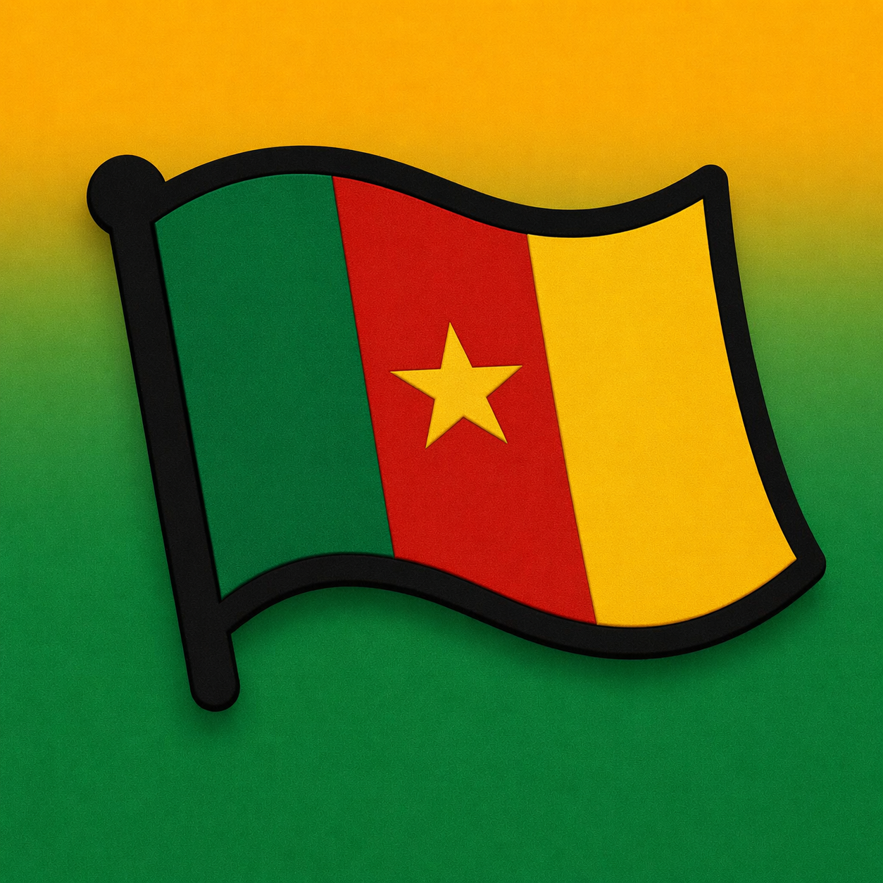 Charms Drapeau du Cameroun