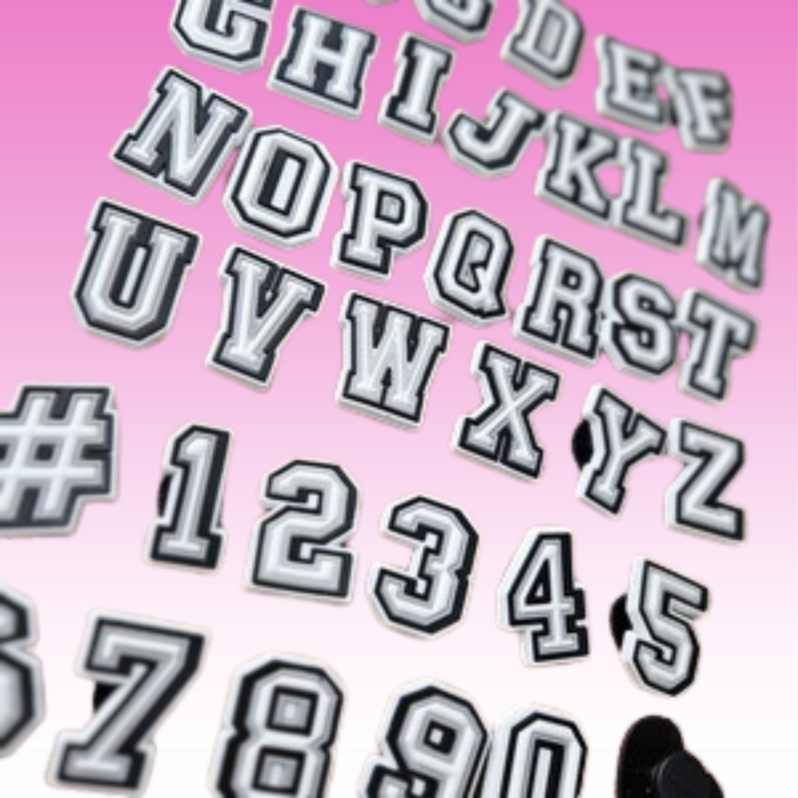 🧩 Charms Lettres & Chiffres 3D – Personnalisez vos Crocs, sacs et coques !