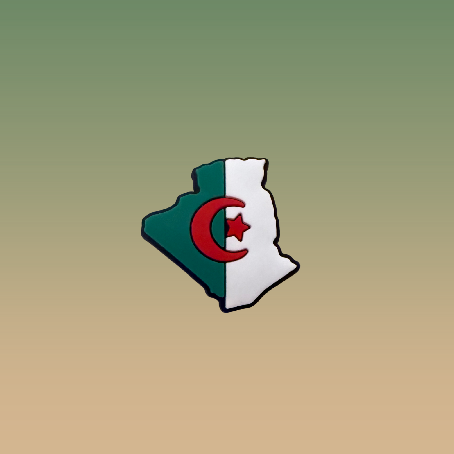 🇩🇿  Charms Carte de l’Algérie – Charme Patriotique pour Crocs