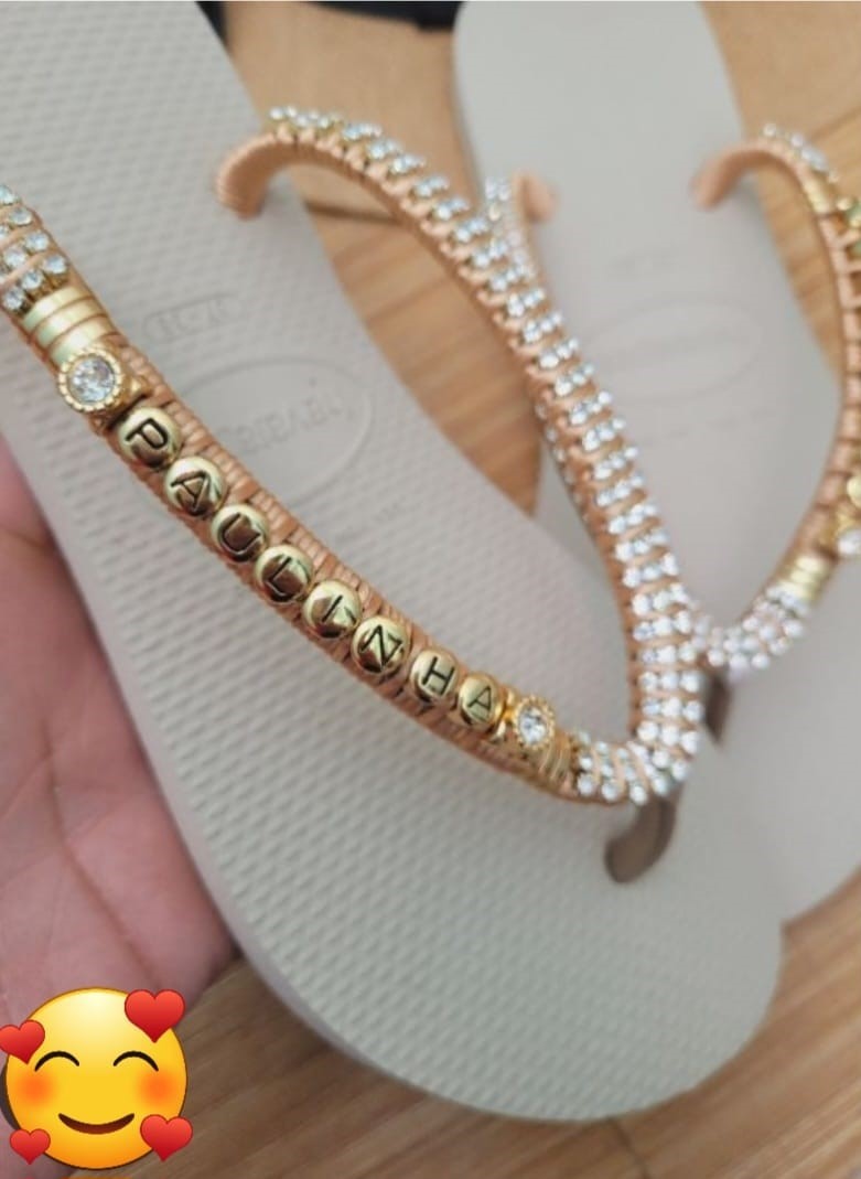 Havaianas Slim personalizada com letras 