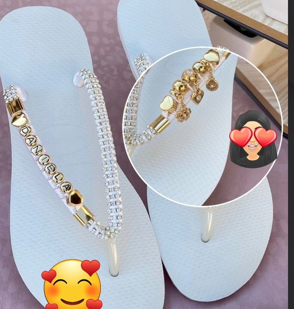 Havaianas Slim personalizada com letras 