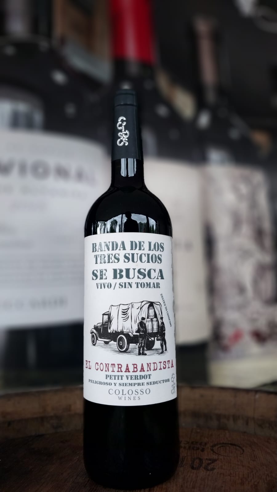 VINHO TINTO BANDA DE LOS TRES SUCIOS EL CONTRABANDISTA PETIT VERDOT