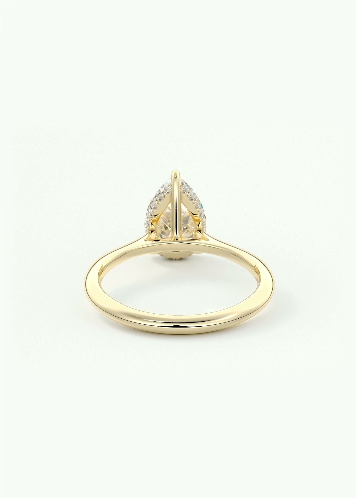 14K Gold Pear IGI certified  Lab Diamond Ring – Handmade Promise Ring, Minimalist Engagement or Anniversary Gift for Women