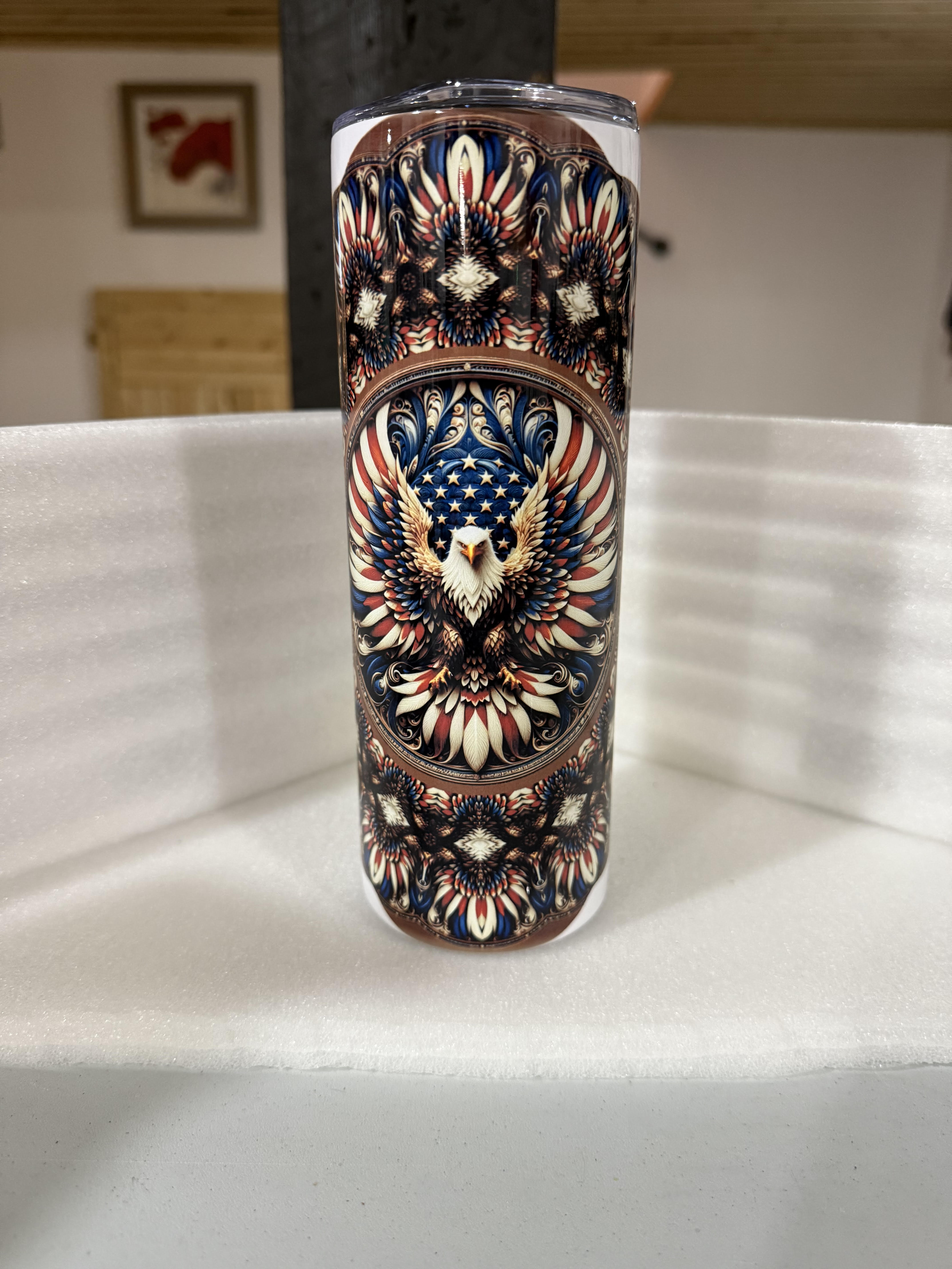 Patriotic Eagle Tumbler