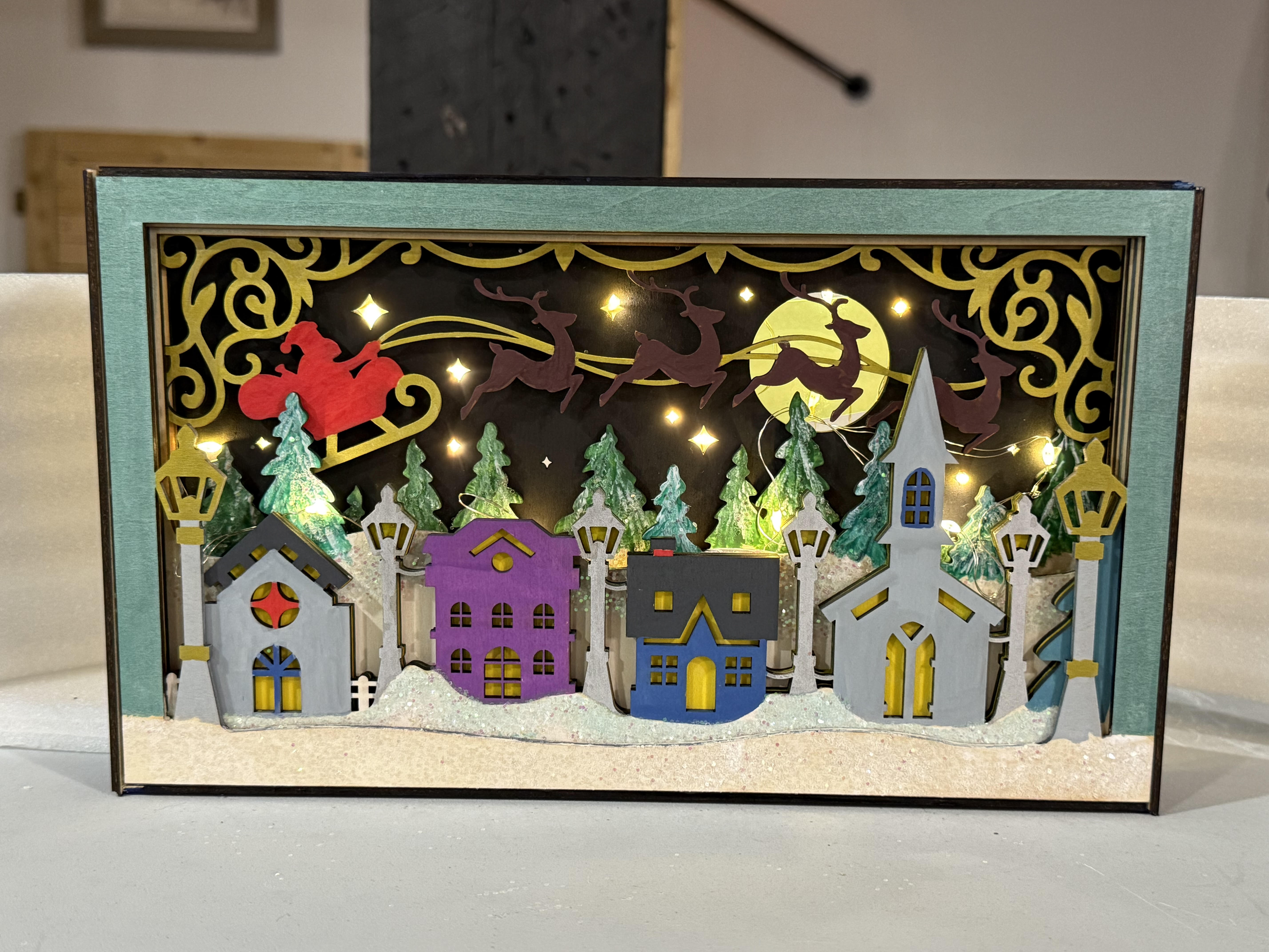 Handcrafted Christmas Village Light Box