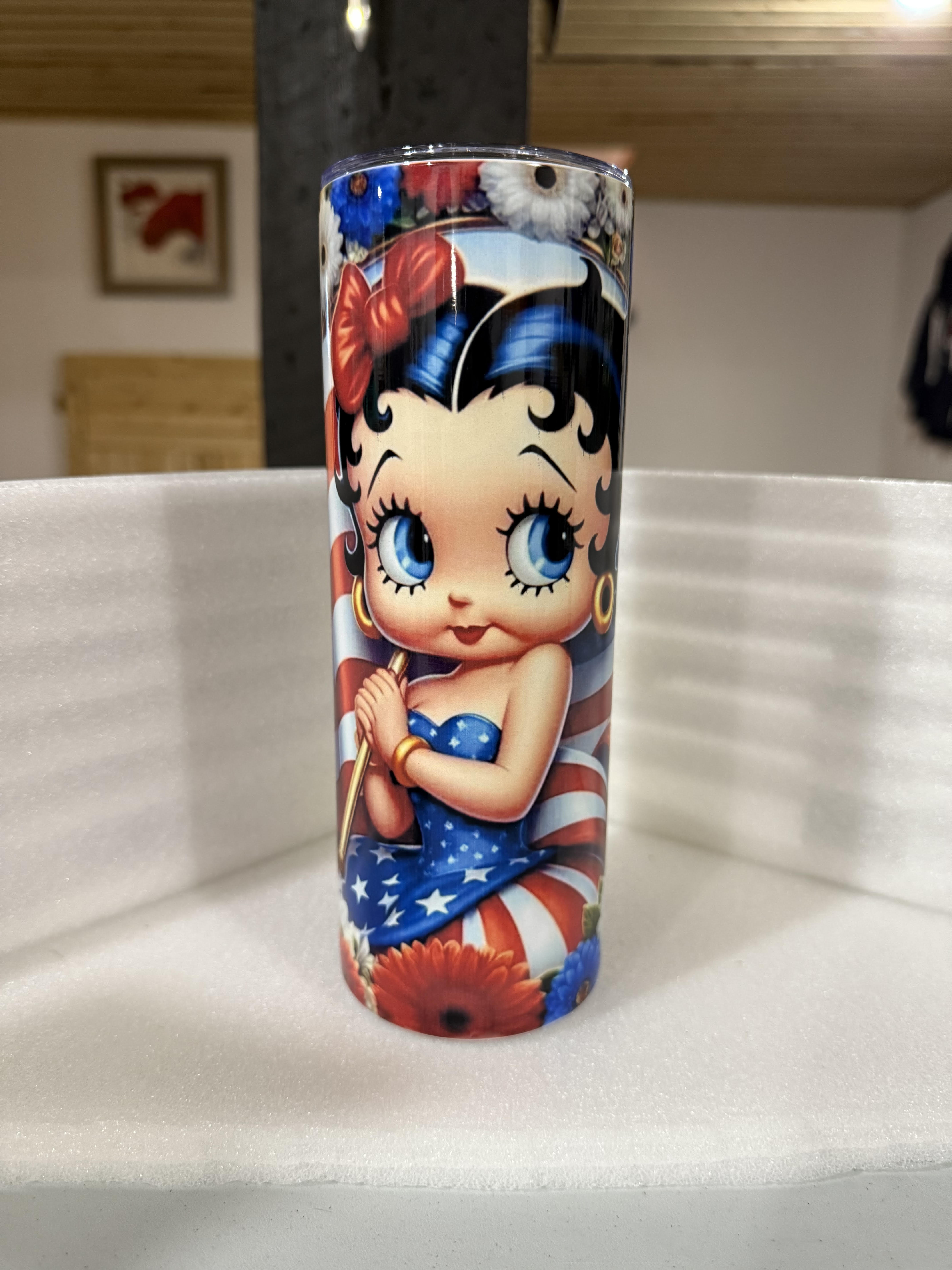 Betty Boop Patriotic Tumbler