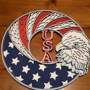 US Flag Eagle Circle