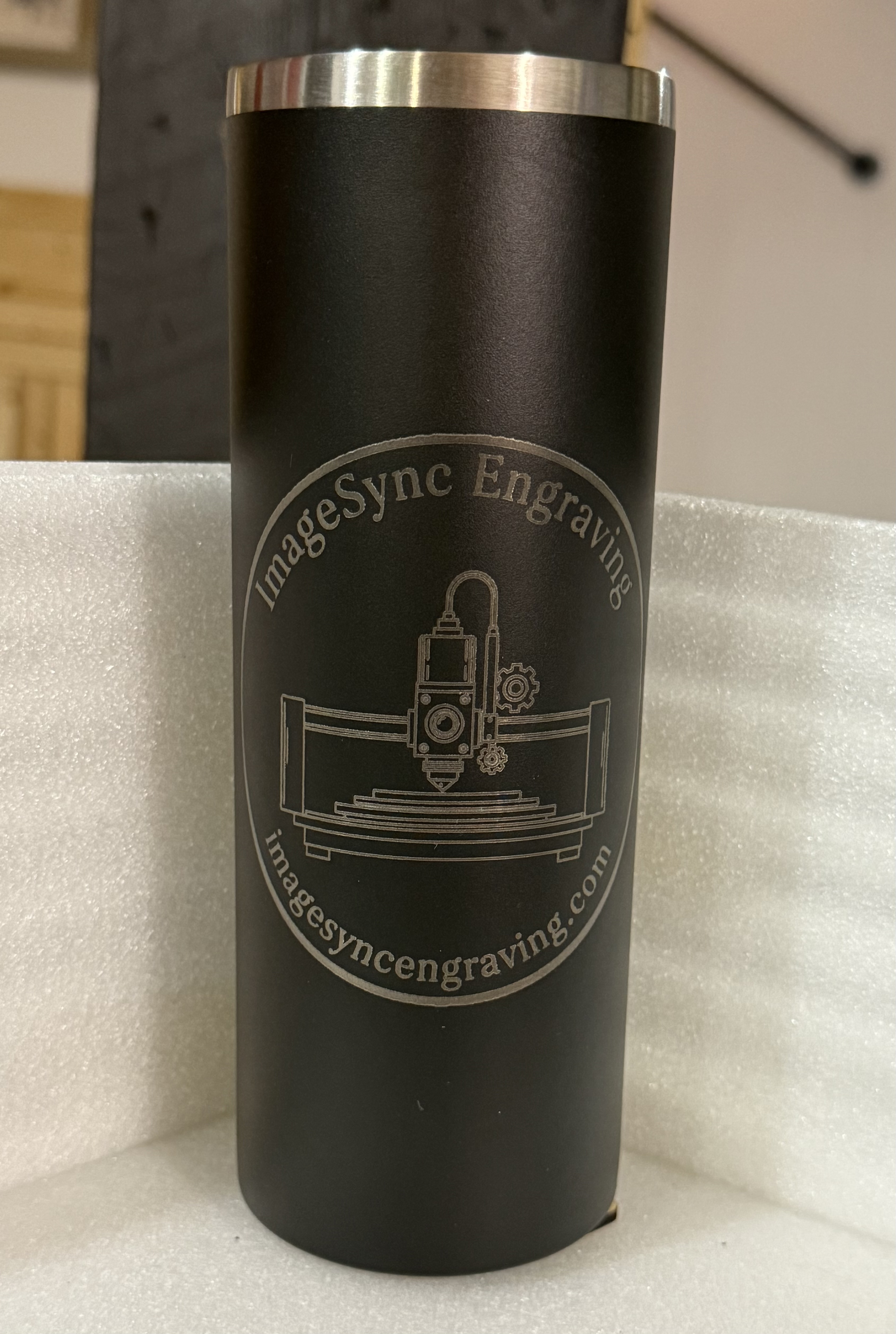 You Logo Here Stainless Tumbler W/ Straw and brush