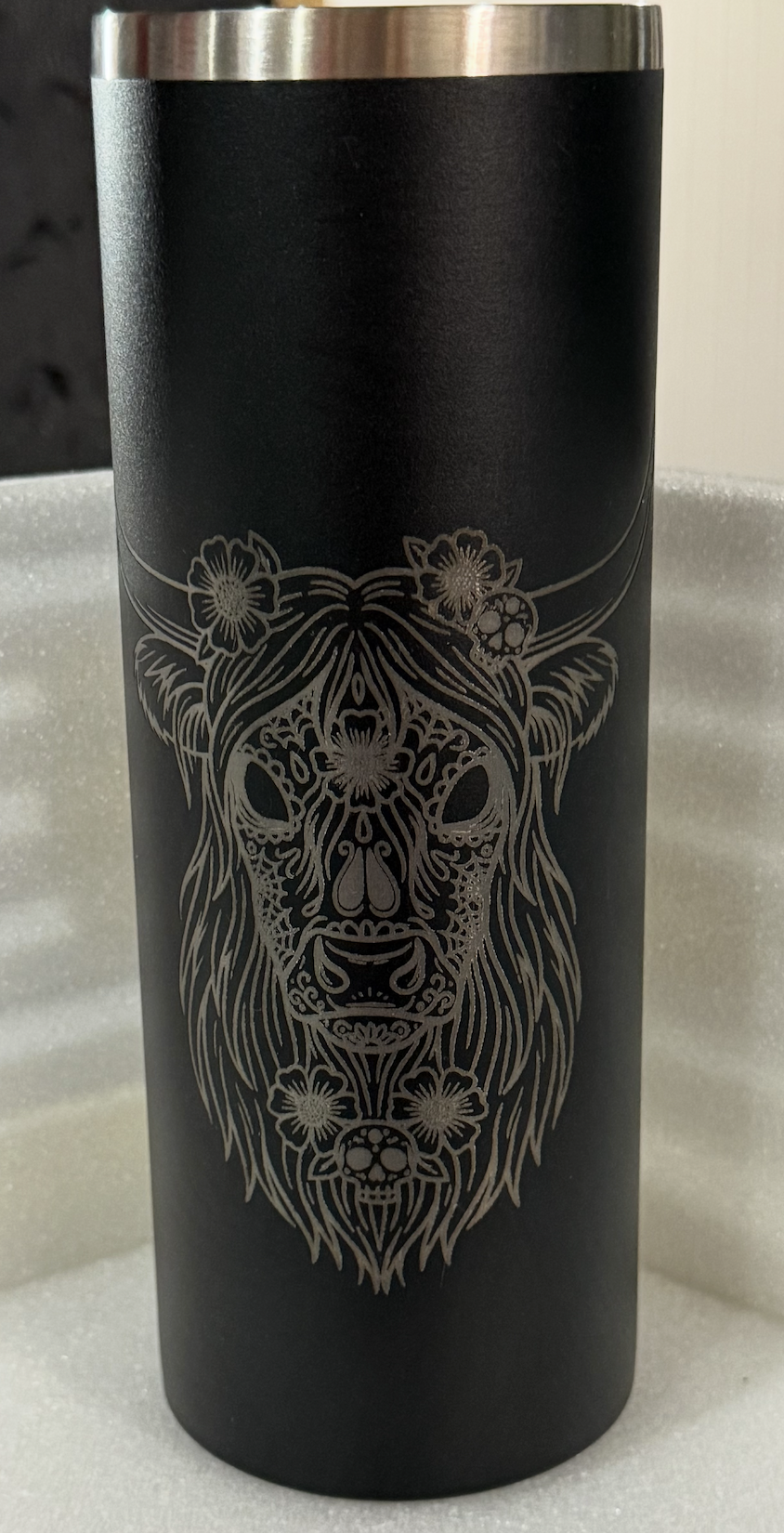 (file only) Dia De La Muerte Highland Cow PNG (file only) 