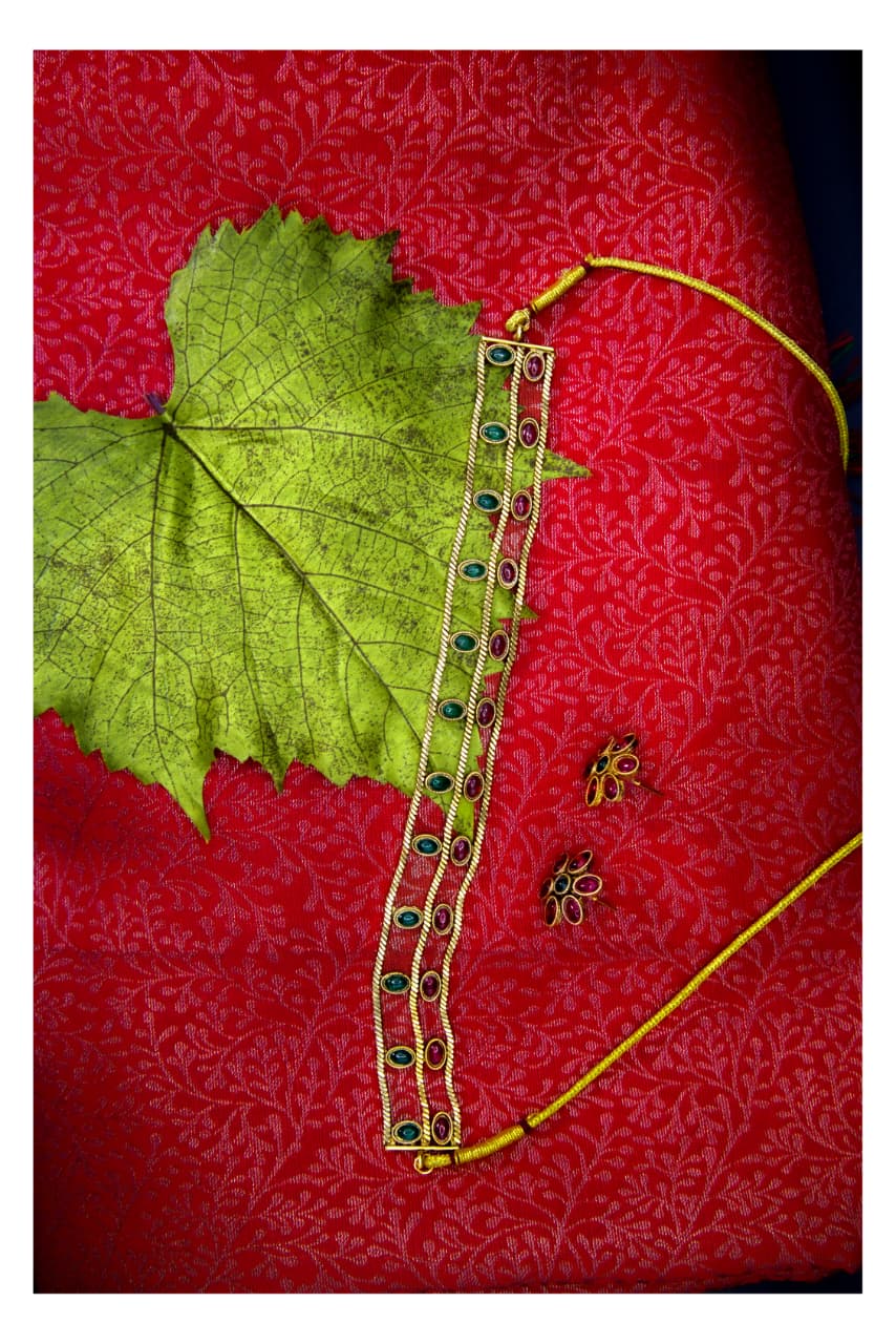 The Kemp Stone Onam Palakka Necklace Set