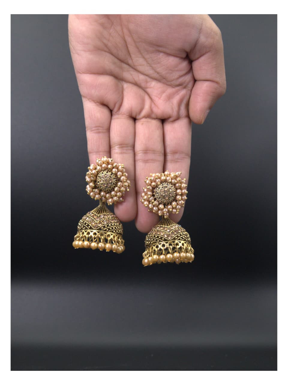 Indian jhumka earrings