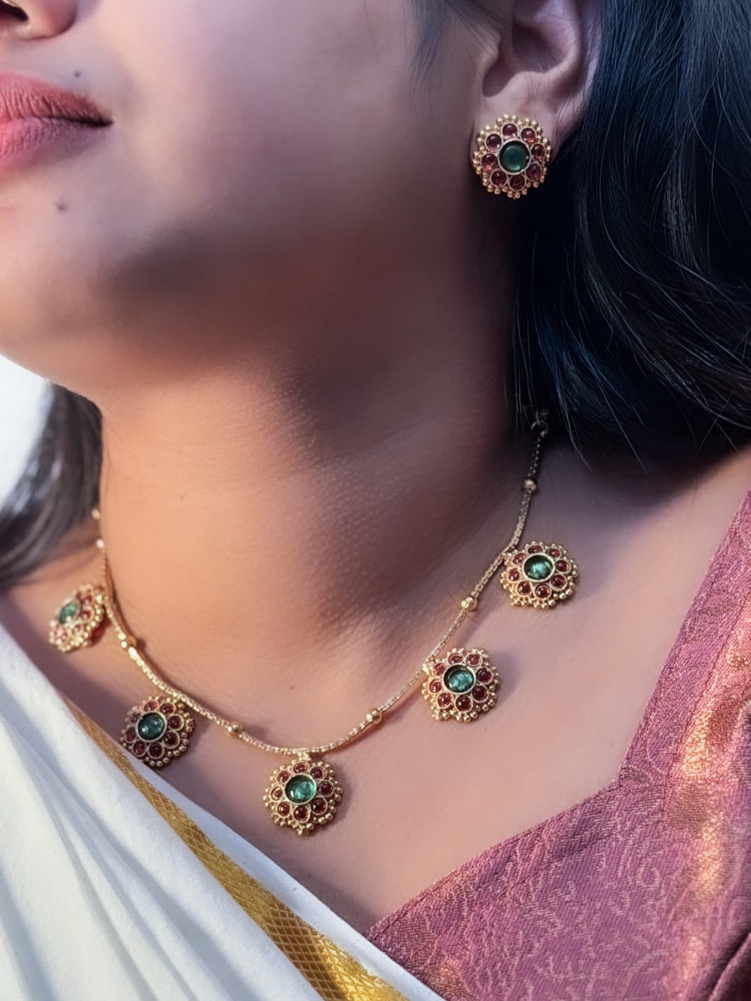 The Riva Necklace Set with Earrings Jewelry Set