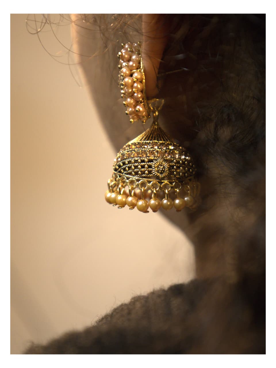 Indian jhumka earrings