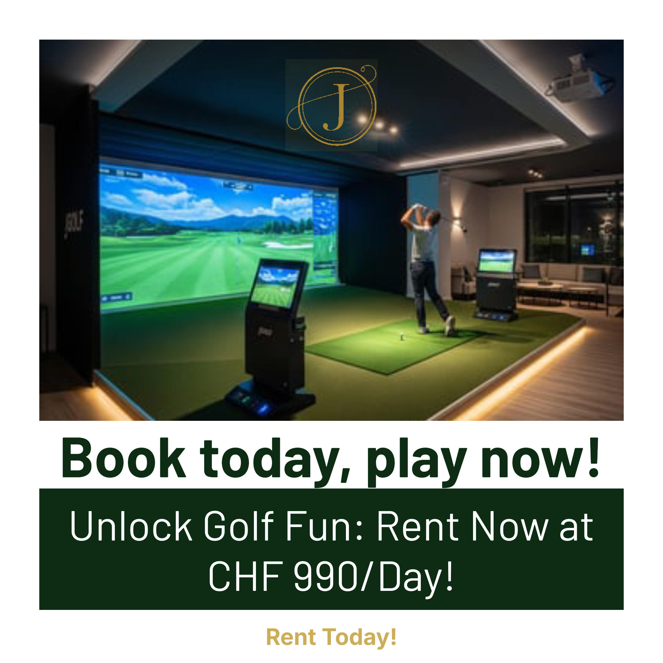 Miete den Jgolf Simulator für halbtägige Events