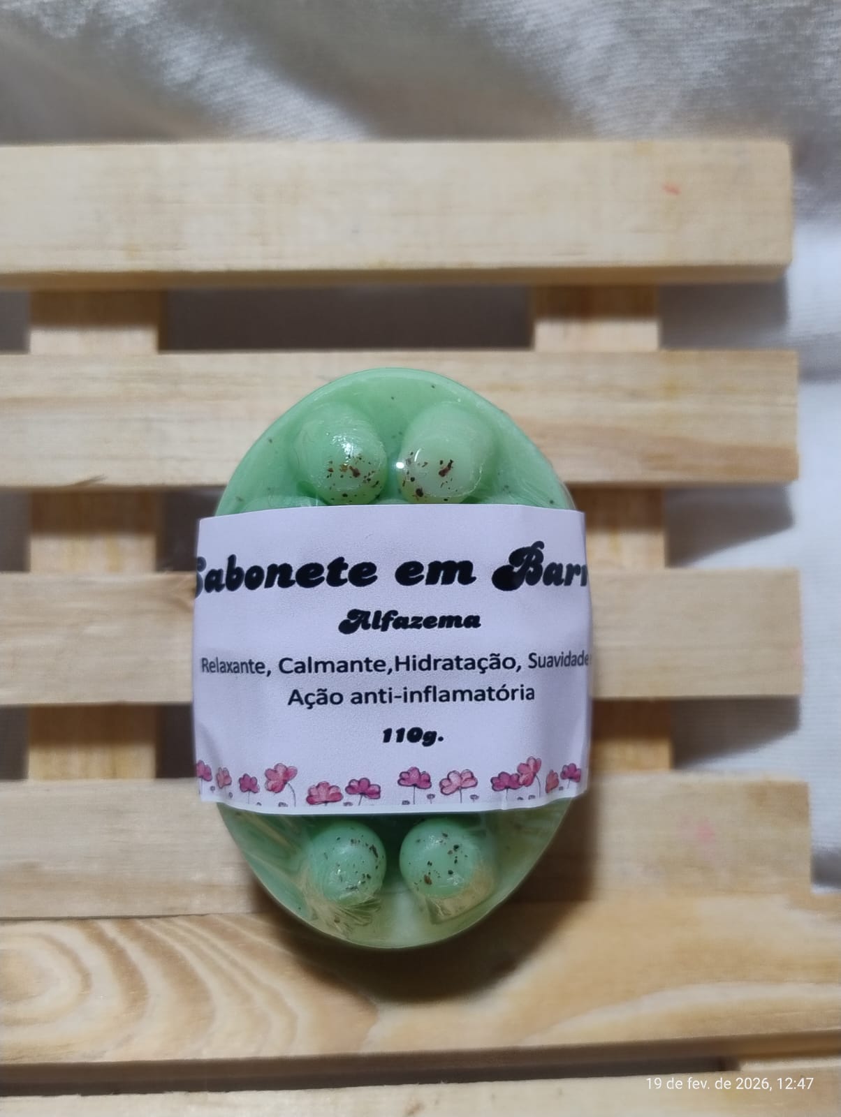 Sabonete Massageador em Barra Alfazema