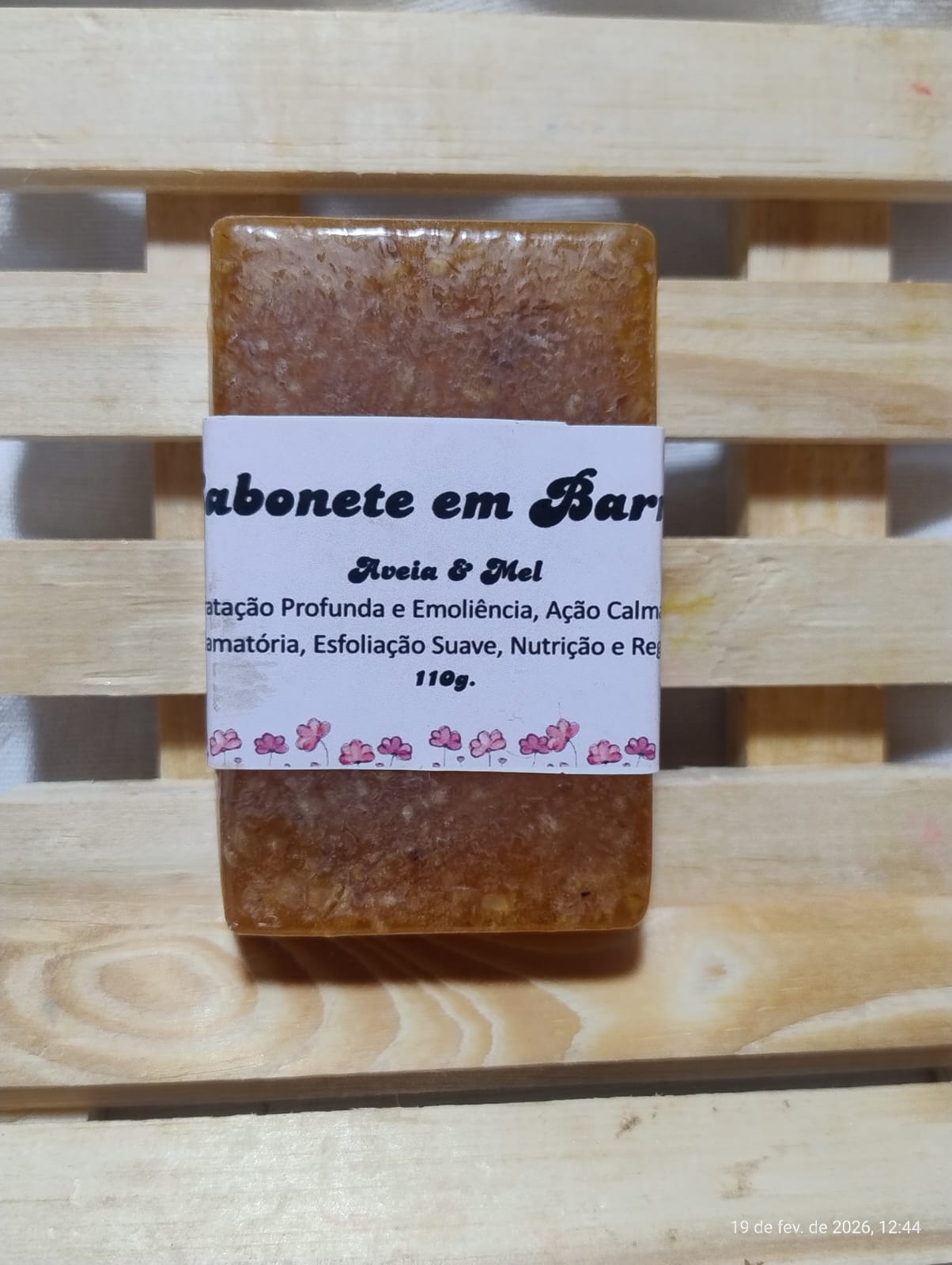 Sabonete em Barra Aveia e Mel