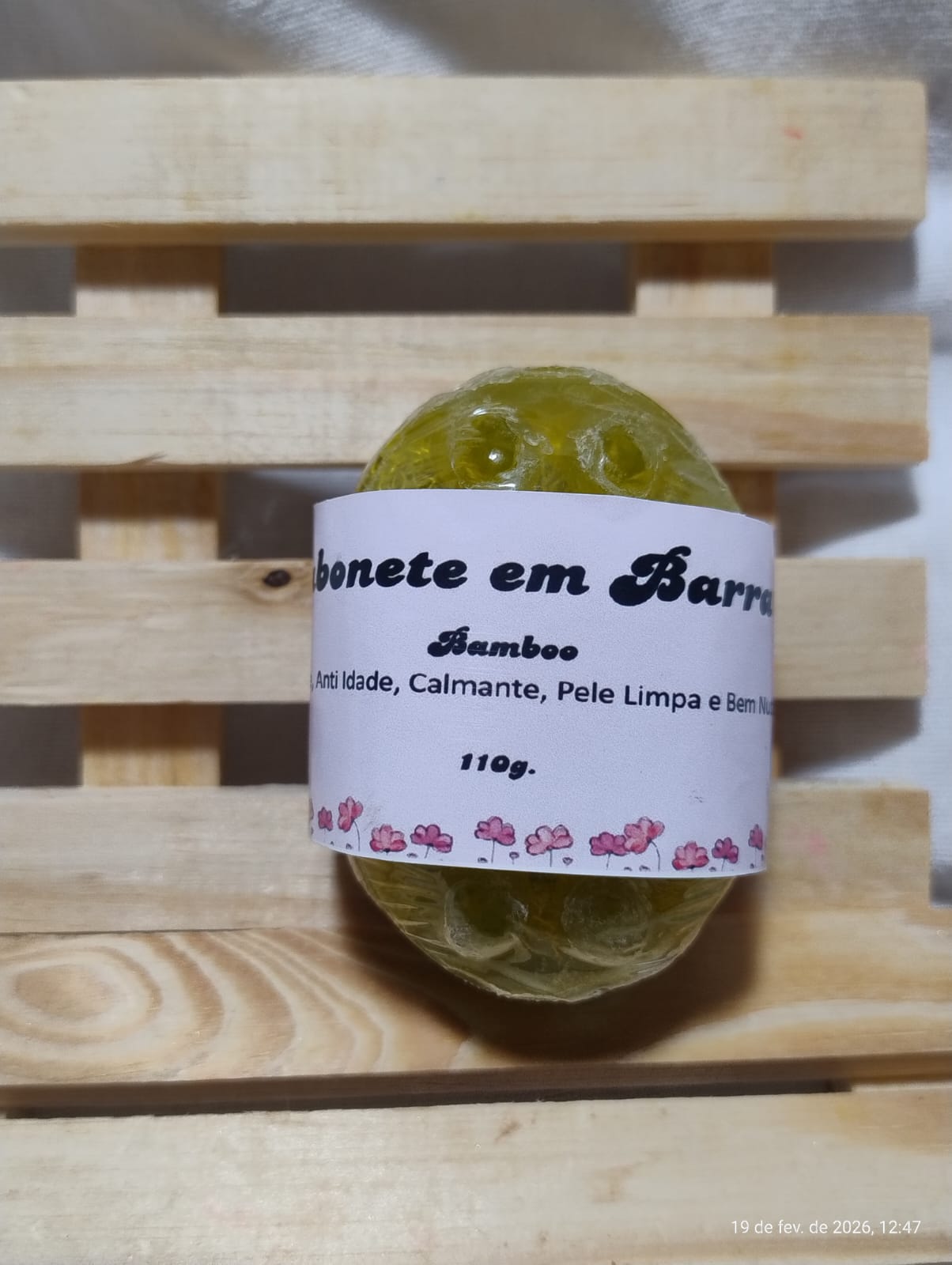 Sabonete em Barra Com Bucha Vegetal