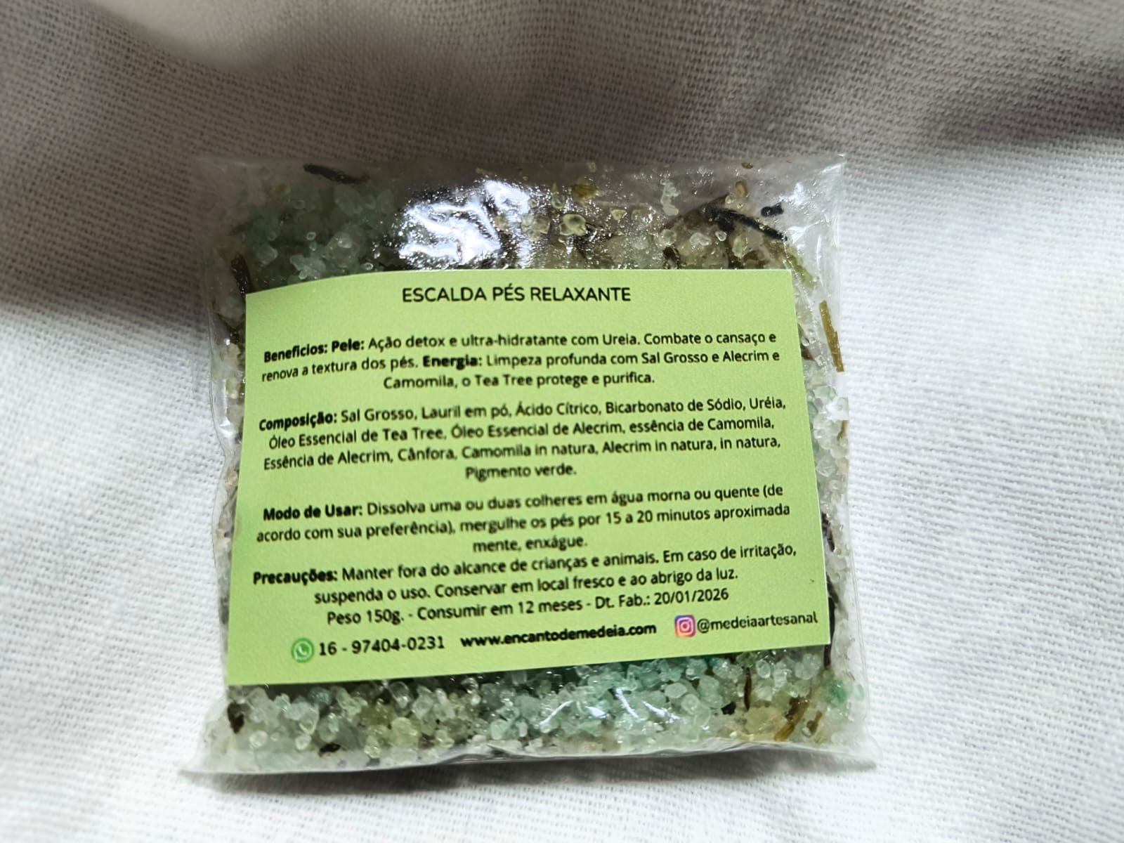 Mini Escalda Pés Camomila e Alecrim