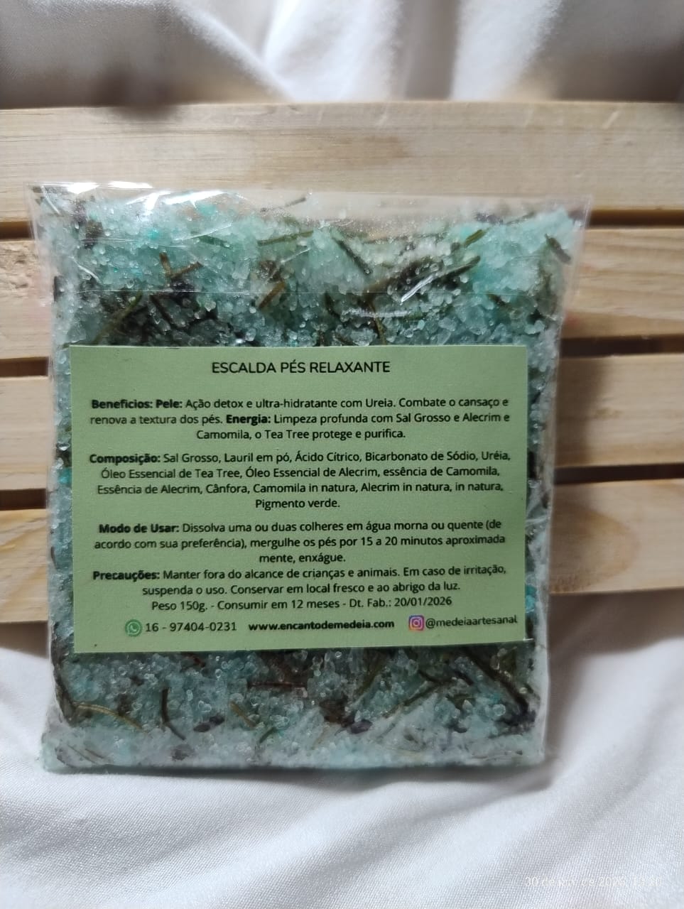 Escalda Pés Camomila e Alecrim 150g