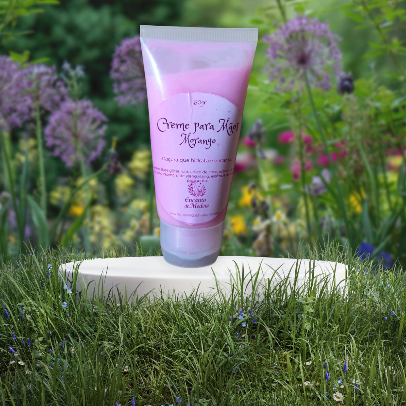 Creme para mãos de morango