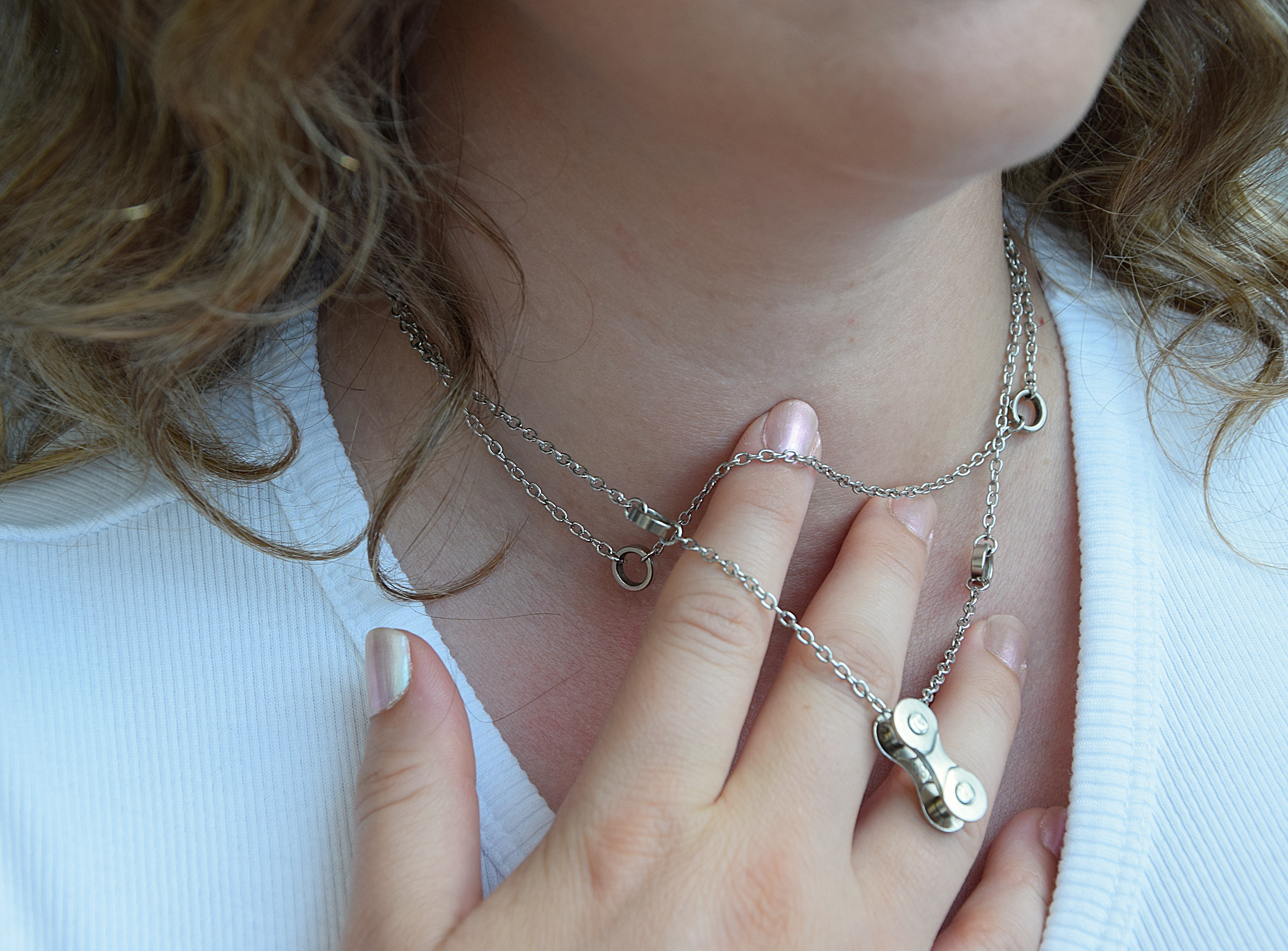 Metallhalskette - Doppelreihe