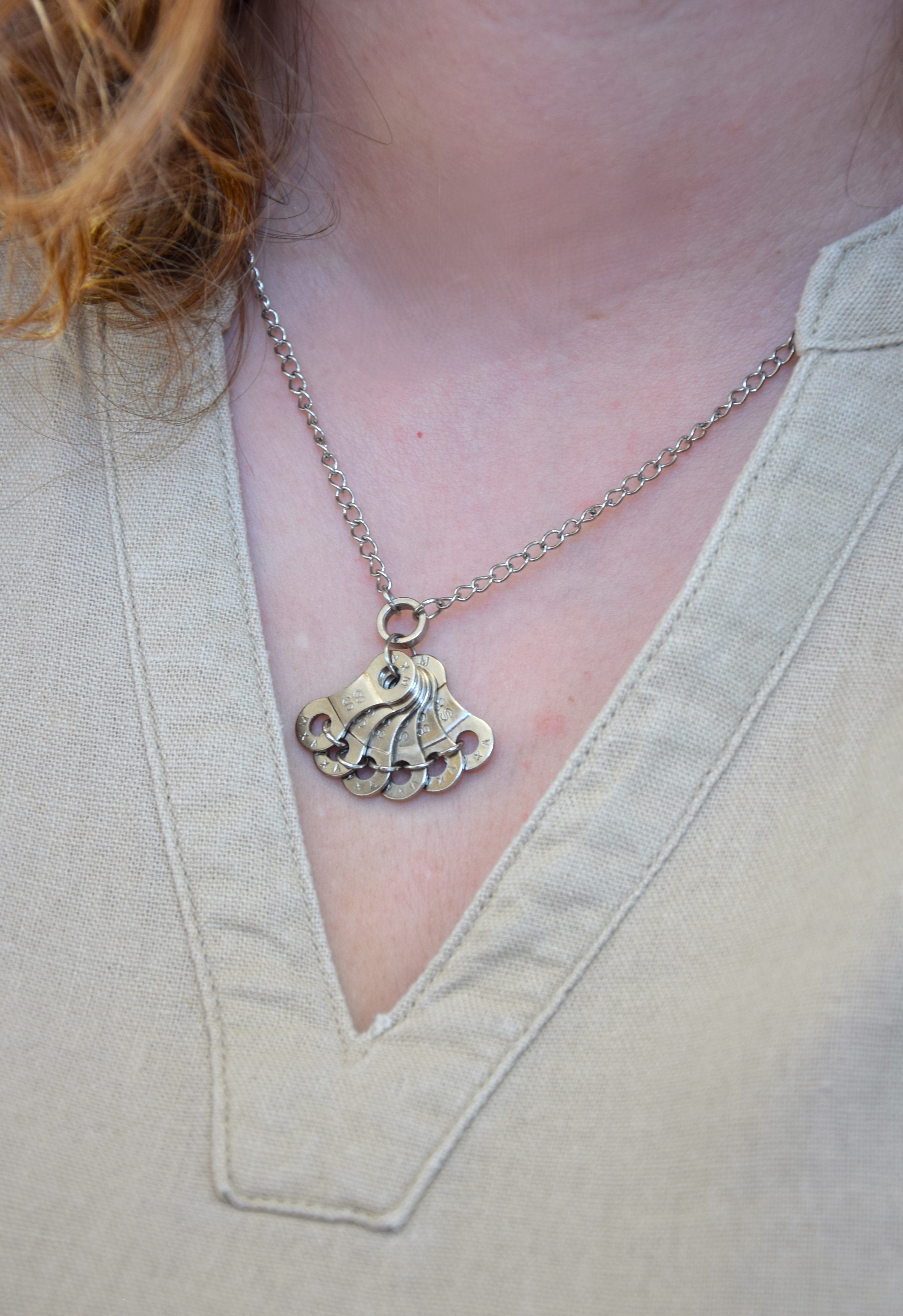 Metallhalskette - Fächer